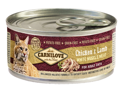 Konzerva Carnilove WMM Chicken & Lamb for Adult Cats 100 g