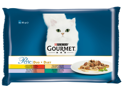 Kapsičky Gourmet Perle Duo Multipack Masové Duo 4x 85 g