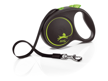 Flexi Black Design L pásek 5m/50 kg zelené