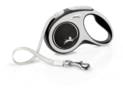 Flexi New Comfort S pásek 5 m/15 kg černé
