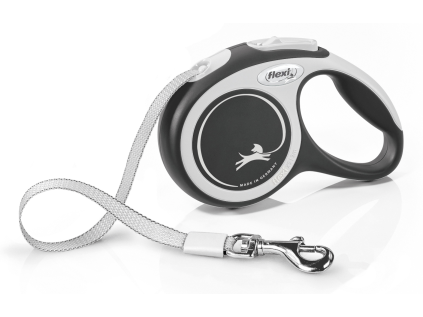 Flexi New Comfort XS pásek 3 m/12 kg černé