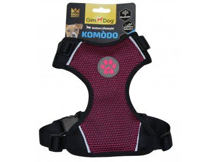 Postroj Gimborn Komodo XL 78 - 100 cm vínová