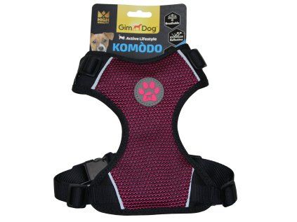 Postroj Gimborn Komodo L 63-80 cm vínový