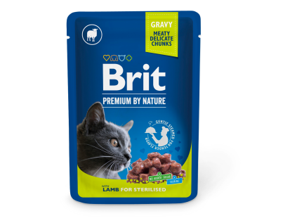 Brit premium cat pouches Lamb for Sterilized 100 g