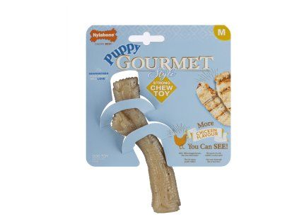 Nylabone hračka Gourmet Puppy klacek příchuť kuřecí M