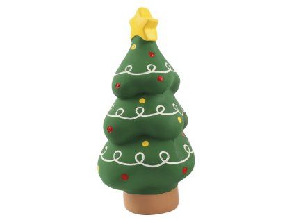 Huhubamboo pískací hračka pro psy latexový vánoční stromeček 17cm