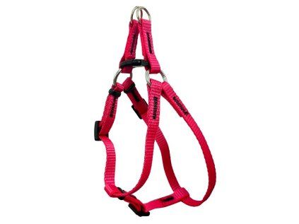 Fuchsiový postroj Huhubamboo z popruhu 44-72 cm pro psy