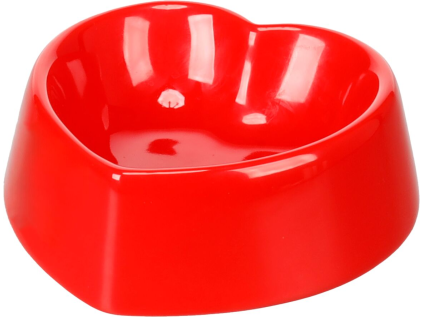 Flamingo keramická červená miska ve tvaru srdce 16 cm
